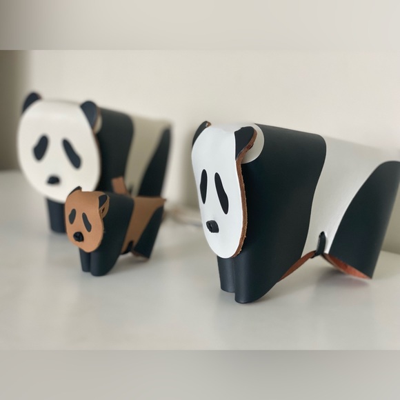 FOSSIL Folded Leather Pandas - 3PCS - Picture 1 of 10